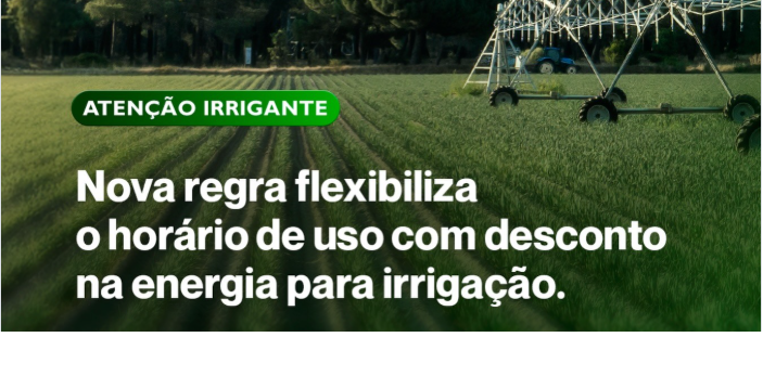 MME publica portaria que flexibiliza horários para irrigação e aquicultura